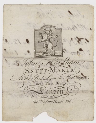 Snuff Maker、John Hardham、トレードカード 作： English School
