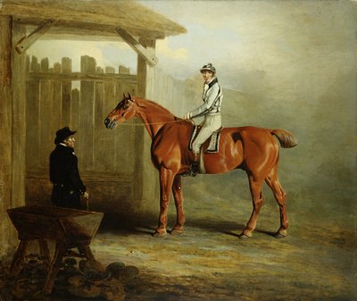 セントレジャー1811の勝者、占い師（キャンバスに油彩） 作： English School