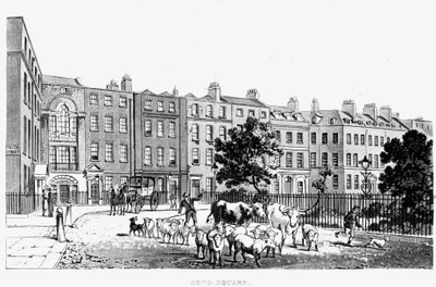 ソーホースクエアの南西角、1816年 作： English School