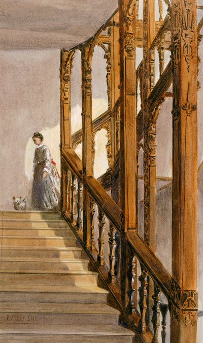 South stairs, Audley End House, late 19th century (watercolor on paper)   1461624   ja       japanese Successfully Translated  Original: 74994579d218 Translat: 74994579d218 1448277 ja japanese Successfully Translated Original: Mary Beaton (oil on canvas) T 作： English School