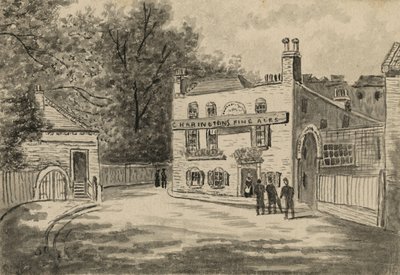 Spaniards Inn、ハムステッド、ロンドン（紙にトイレ） 作： English School