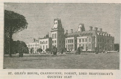 St Giless House、Cranbourne、Dorset、Lord Shaftesburys Country Seat 作： English School
