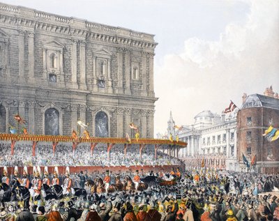 1863年3月7日、セントポールズ。エドワード7世の結婚記念碑とデンマークのアレクサンドラから。 1864 作： English School