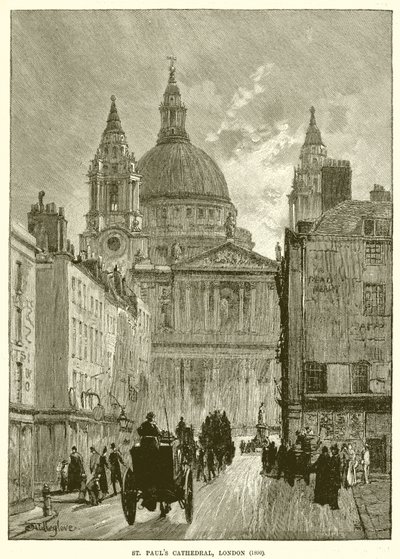 セントポール大聖堂、ロンドン（1890） 作： English School