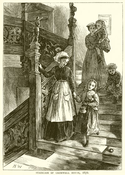 クロムウェルハウスの階段、1876 作： English School