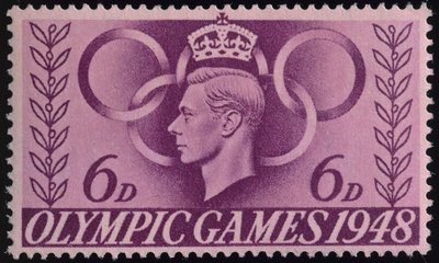 1948年のロンドンオリンピックを記念した切手 作： English School