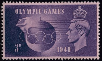1948年のロンドンオリンピックを記念した切手 作： English School