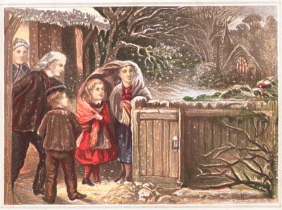 雪、クリスマスカードの開始 作： English School