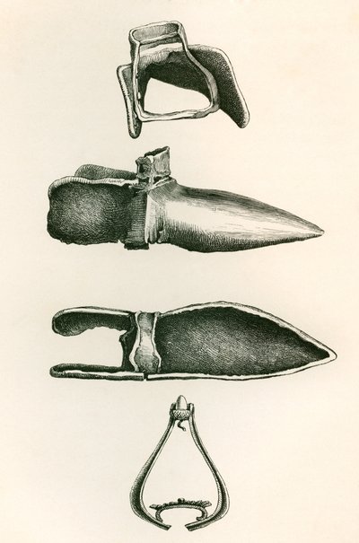 The British Army: Its Origins, Progress and Equipment、1868 年発行の鐙と Sollerets。 作： English School