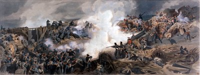 偉大なレダンの嵐、セバストポル、1855年、図面、写真、メモから戦争の印象的な回想録の役員ポートフォリオから、その場で撮影され、完全な写真になりました 作： English School