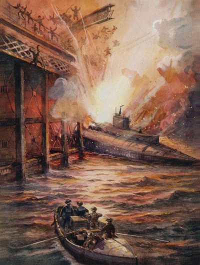 潜水艦C3、高爆発物で満たされた、ゼーブルージュのほくろを充電 作： English School