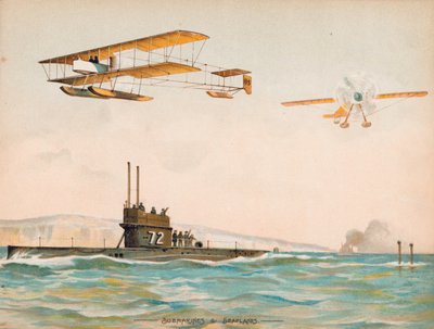 潜水艦と水上飛行機 (クロモリト) 作： English School
