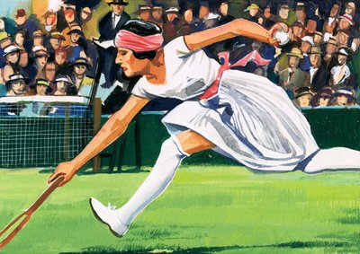1925年の女性シングルスチャンピオンシップの優勝者、スザンヌレングテン 作： English School
