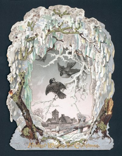 雪の中のツバメ、クリスマスカード 作： English School