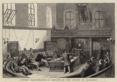 Sydney Illustrated, a Debate in the House of Assembly (e.g. engraving) 作： English School