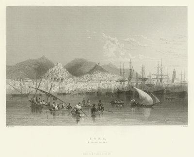 1837年にギリシャの島シラ 作： English School