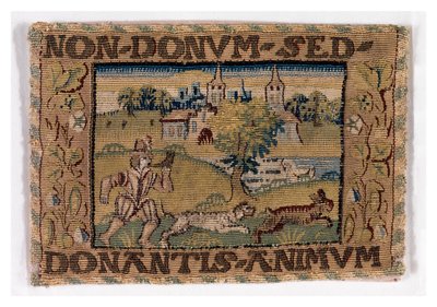 狩猟風景を描いたタペストリー・パネル、イギリス、シェルドン製と思われる、1600-25年頃（羊毛） 作： English School