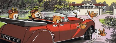 家を運転するテディベア 作： English School