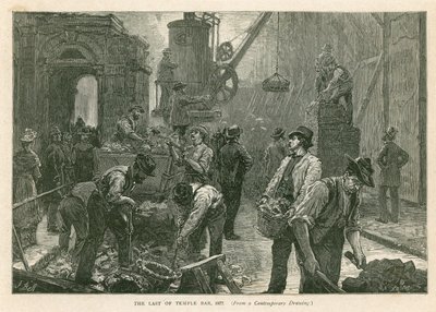 テンプルバー、ロンドン、解体、1877 作： English School