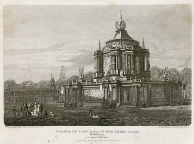 1814年の平和のために建立されたコンコード神殿 作： English School