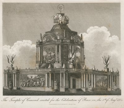 1814年の平和のために建立されたコンコード神殿 作： English School