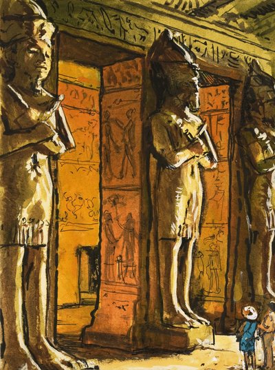 アブシンベルの古代エジプトの寺院 作： English School
