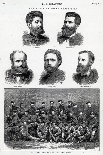 1874年11月14日、グラフィックで公開されたオーストリアの北極探検隊 作： English School