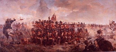 ワーテルローの戦い（カラーリトグラフ 作： English School