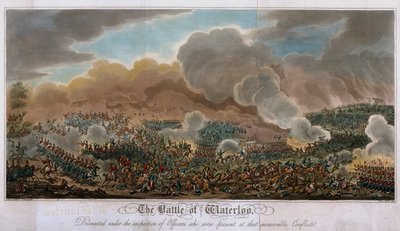 ウォータールーの戦い、1815年、1817年（アクアチント） 作： English School