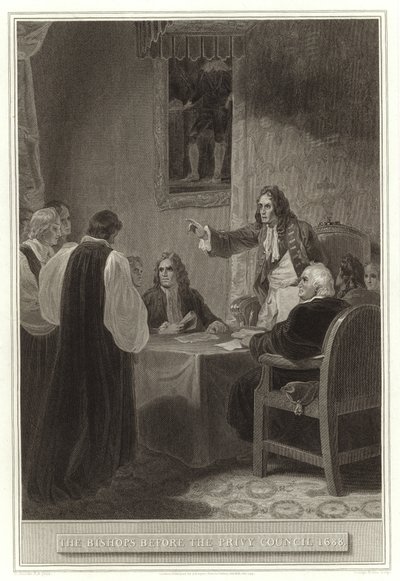 枢密院前の司教1688 作： English School
