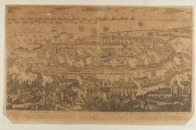 コペンハーゲン砲撃とデンマーク艦隊の降伏、1807年9月、ジョンフェアバーンが1807年に出版 作： English School