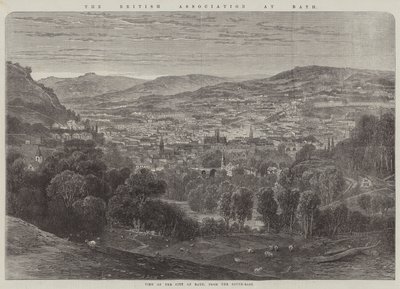 The British Association at Bath, View of the City of Bath, from the South-East (carving) 作： English School