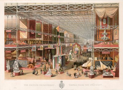 トランセプトから見たイギリスの部署、大展覧会、1851年 作： English School