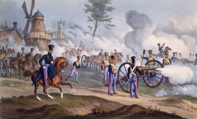 イギリス王立馬砲-戦場の大砲、1835年 作： English School