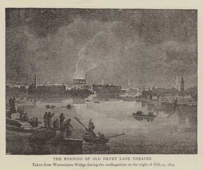 The Burning of Old Drury Lane Theatre (e.g. the engraving) 作： English School