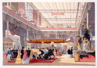 ディキンソンブラザーズ発行の1851年の大展覧会のディキンソンズ総合写真のカナディアンホール、1854年 作： English School
