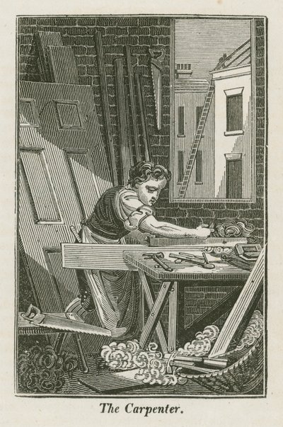 大工」（彫刻 作： English School