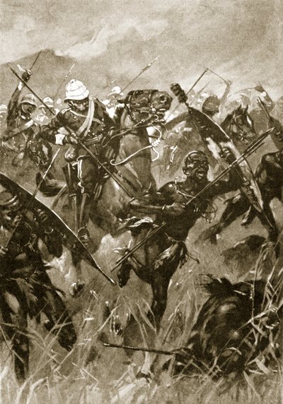 1879年7月4日、第17ランサーの突撃 作： English School