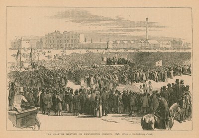 1848年のケニントンコモンに関するチャーティスト会議 作： English School