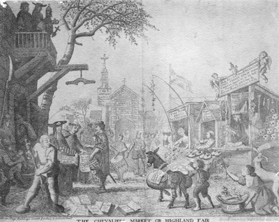 シュヴァリエマーケット、またはハイランドフェア、ジョージビッカムザヤンガー、1745年発行 作： English School