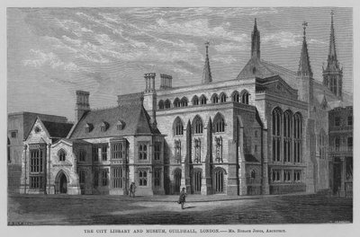 The City Library and Museum, Guildhall, London (e.g. engraving) 作： English School