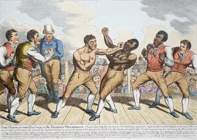 1811年に公開された戦いの終わりまたはチャンピオンの勝利 作： English School