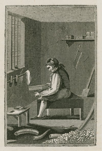 櫛職人（彫刻 作： English School