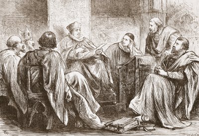 ドイツ皇帝を選出するコンクレーブ、ジェームスエイトケンワイリー（1808-1890）によるパブのプロテスタンティズムの歴史からの図解。 1878 作： English School