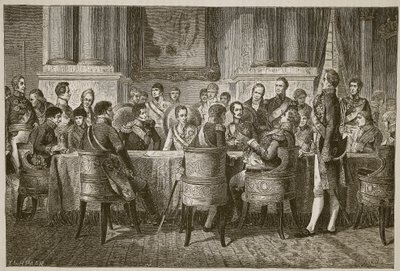 ウィーン議会、キャッセルズイラストレイテッドイングランドオブイングランドのイラスト（セピア写真） 作： English School