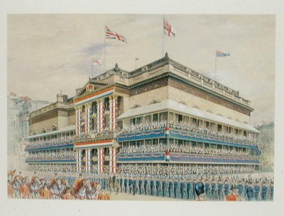 ジョージ5世（1856-1936）の戴冠式行列 1910年（水彩・紙） 作： English School