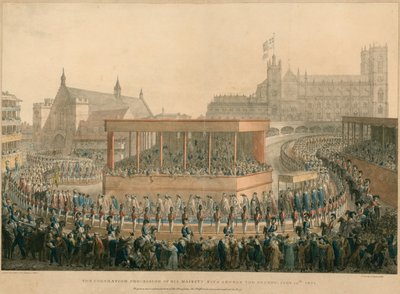 1821年7月19日、ジョージ4世陛下の戴冠式行列 作： English School