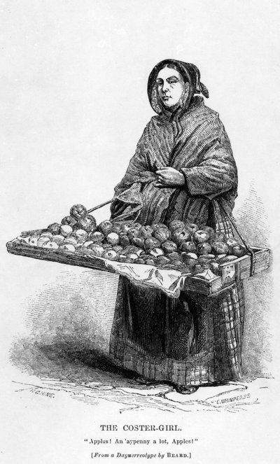 コスターガール、1840年頃 作： English School