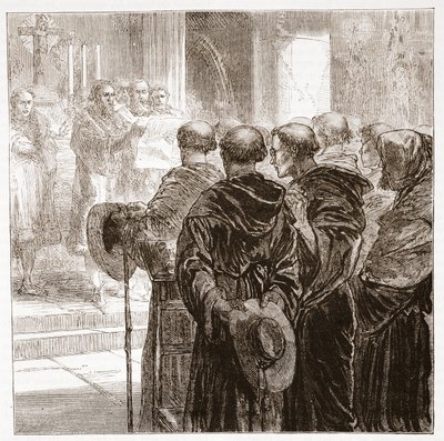 1524年、チューリッヒでの修道士のアウグスティヌス秩序を解散する評議員、ジェームズエイトケンワイリー（1808-1890）によるプロテスタンティズムの歴史の図解。 1878 作： English School
