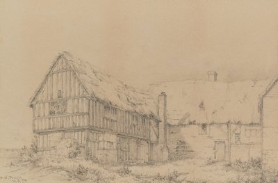 メイドストーン近くのイースト・ファーリーにあるコート・ロッジ、1874年頃（鉛筆） 作： English School